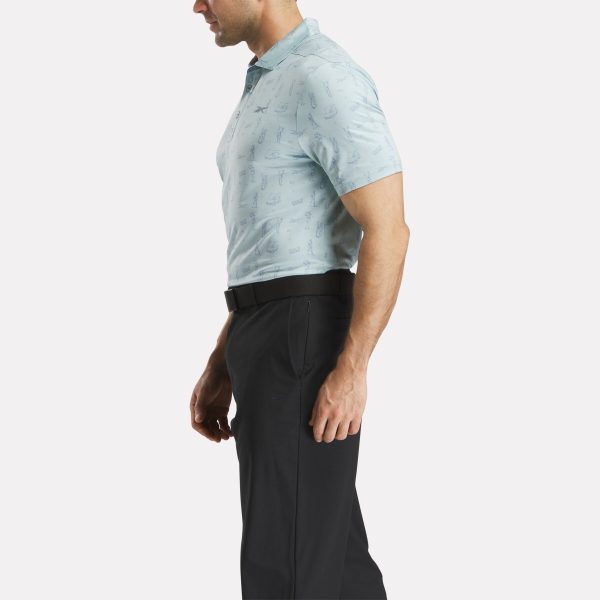 Men's Short Sleeve Tournament Etching Print Polo Shirt - Image 2